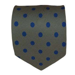 FRANCO BASSI Green Polka Dot Silk Tie ITALY 58"/ 3.6" EC